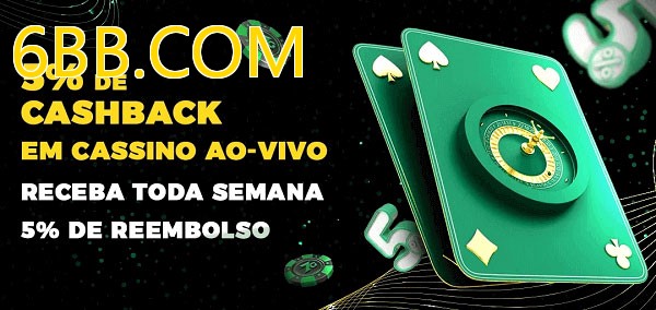 Promoções do cassino ao Vivo 6BB.COM